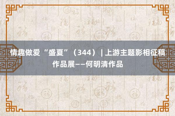 情趣做爱 “盛夏”（344） | 上游主题影相征稿作品展——何明清作品