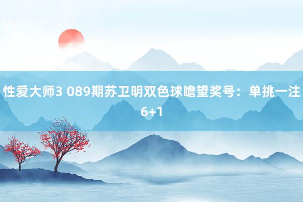 性爱大师3 089期苏卫明双色球瞻望奖号：单挑一注6+1