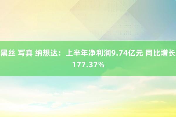 黑丝 写真 纳想达：上半年净利润9.74亿元 同比增长177.37%