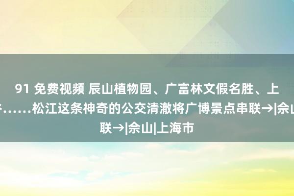 91 免费视频 辰山植物园、广富林文假名胜、上海风物谷……松江这条神奇的公交清澈将广博景点串联→|佘山|上海市